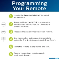 Philips 4-Device Universal Remote, Black