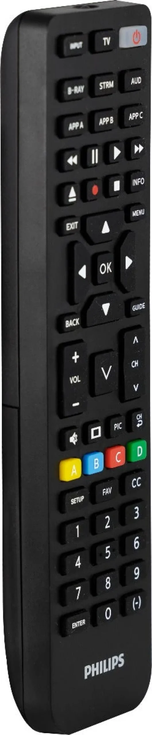 Philips 4-Device Universal Vizio Replacement Remote, Black