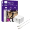 Philips Dual Port USB-C Laptop Wall Charger, White
