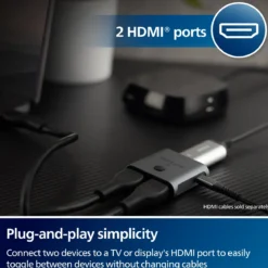 Philips Elite 2-Port HDMI 2.1 Switch, Silver