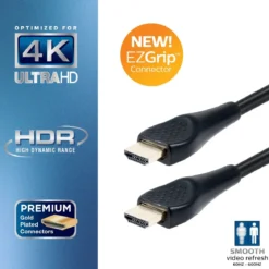 Philips EZ Grip 15ft. 4K HDMI Cable with Ethernet, Black