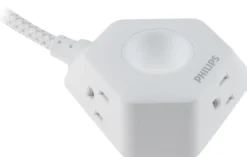 Philips EZGrip Indoor Extension Cord with Multiple 3 Prong Outlets, 4 Ft, White