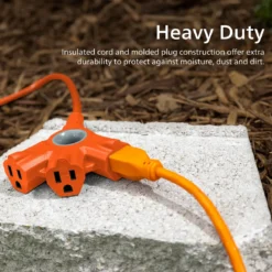 Philips EZGrip Outdoor Extension Cord, 50ft, Orange