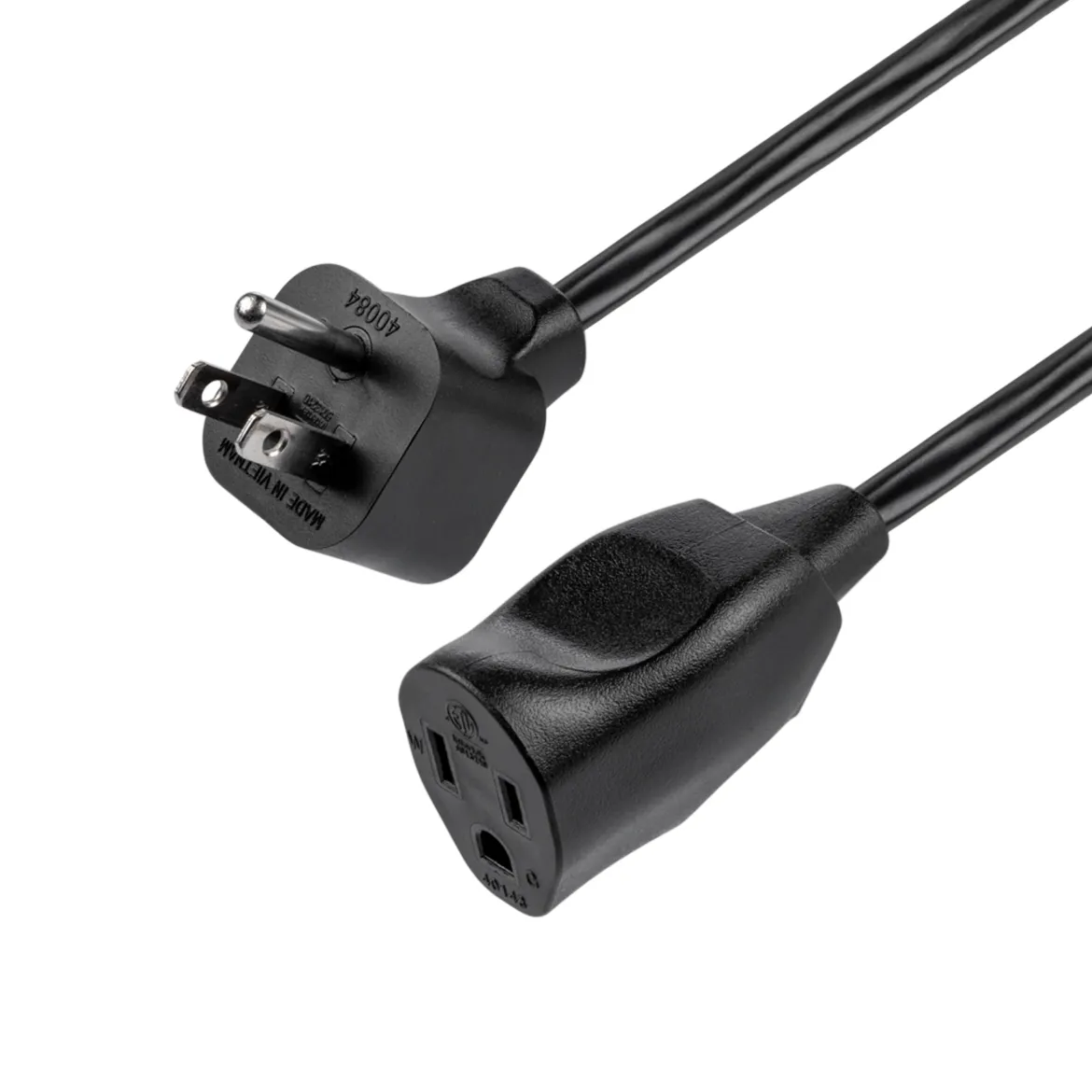 Philips EZGrip 1-Outlet Outdoor Extension Cord, 8 Ft, Black