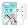 Philips 1 Ft Indoor Extension Cord with Surge Protection, 3-Outlet, Flat Plug, White
