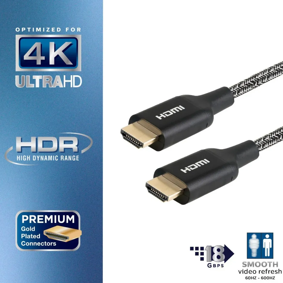 Philips 10ft. 4K Premium HDMI Cable with Ethernet, Black