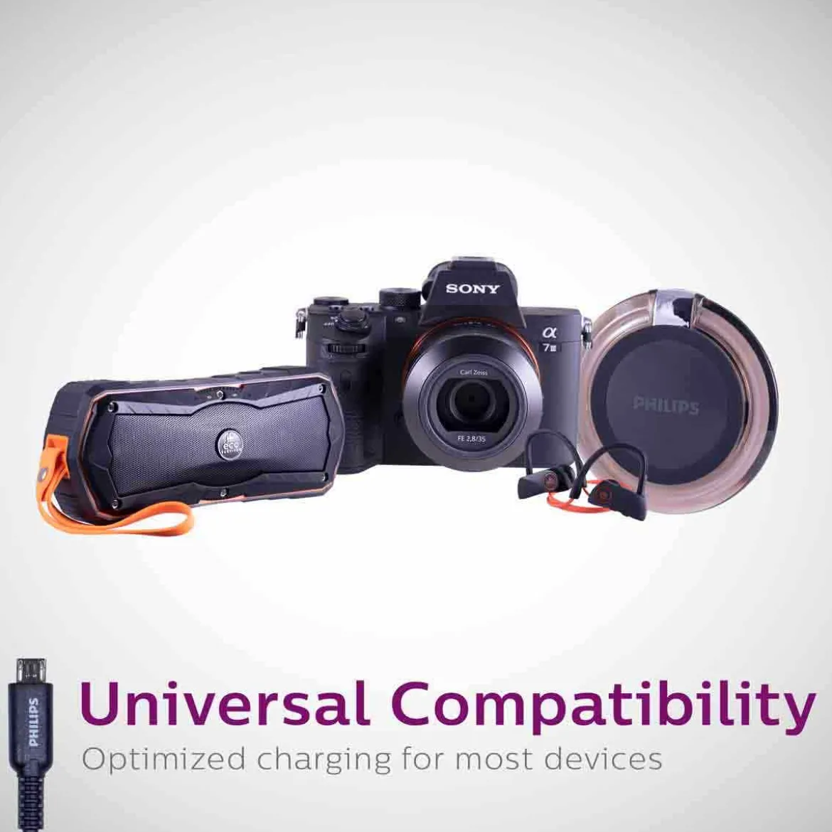Philips 6ft. Micro USB Charging Cable, Black