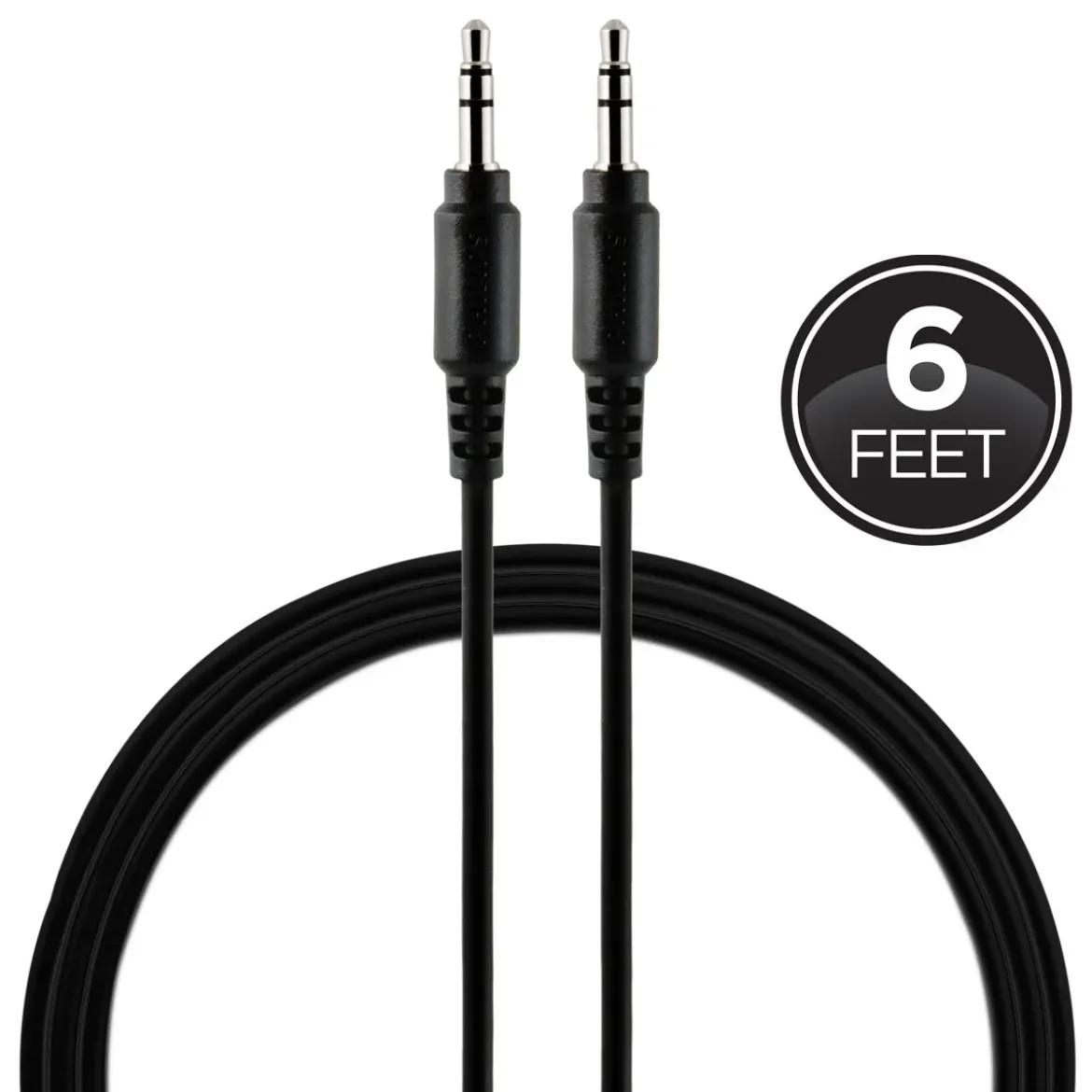 Philips 6ft. 3.5mm Auxiliary Audio Cable, Black