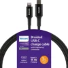 Philips 3ft. USB-C to Lightning Braided Charging Cable, Black