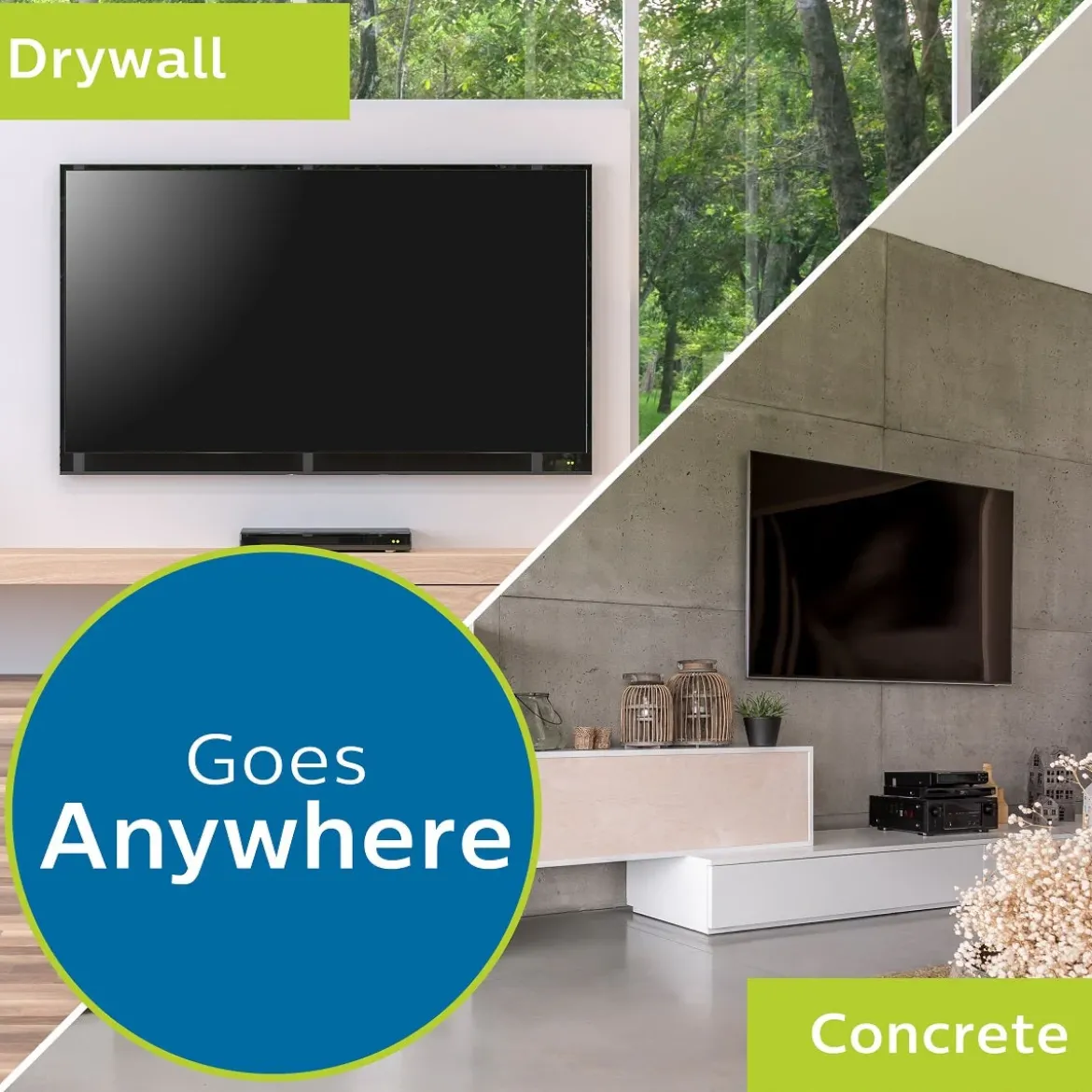 Philips Full-Motion TV Wall Mount, Up to 55in., Black