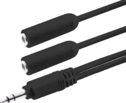 Philips Headphone Splitter (Assorted Pack of 5 colors black, blue, green, pink, orange)