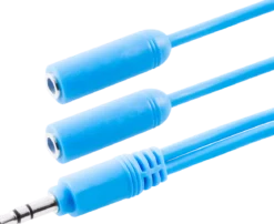 Philips Headphone Splitter (Assorted Pack of 5 colors black, blue, green, pink, orange)