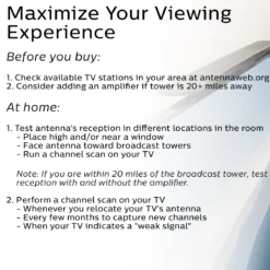 Philips Hover HD Amplified Antenna, Black