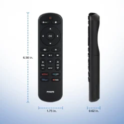 Philips OneTouch Streaming Replacement Remote Control, Streaming, Backlit, Black
