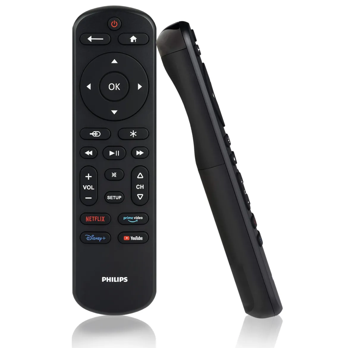 Philips OneTouch Streaming Replacement Remote Control, Streaming, Backlit, Black