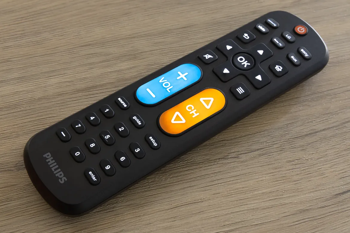 Philips OneTouch Universal Remote, 2-Device, Big Buttons, Backlit