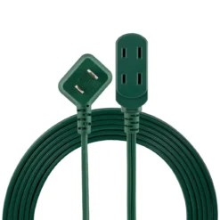 Philips 3-Outlet 15ft. Extension Cord with Flat Plug, Green