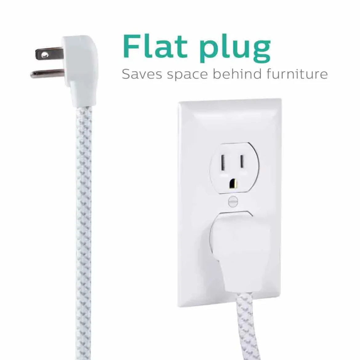 Philips 6-Outlet 4ft. Surge Protector, White