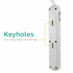 Philips 6-Outlet 4ft. Surge Protector, White