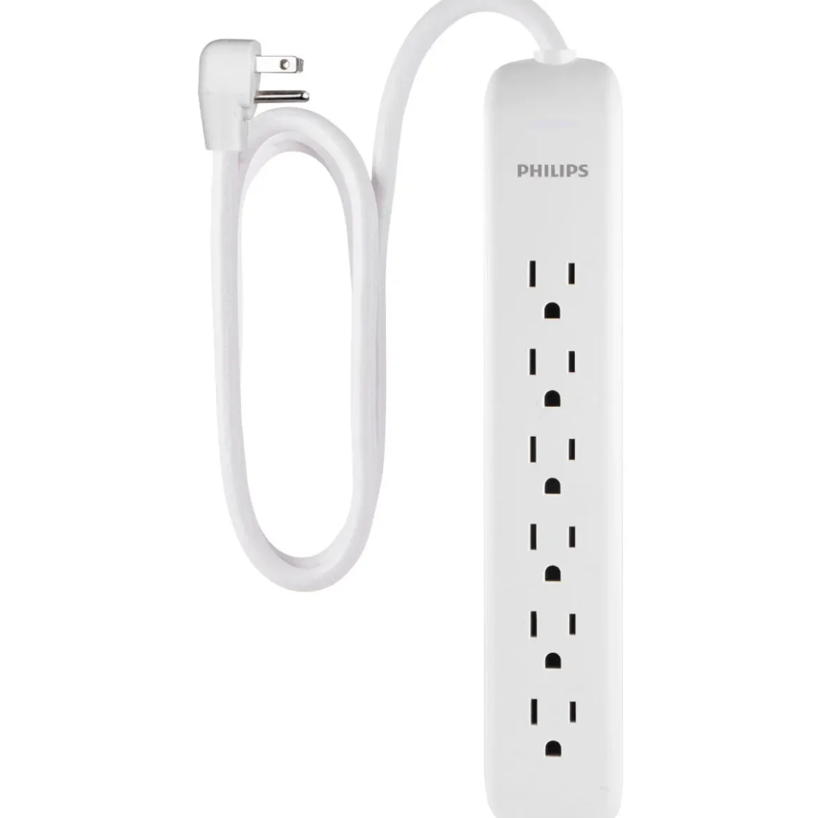 Philips 6-Outlet 4ft. Surge Protector, White