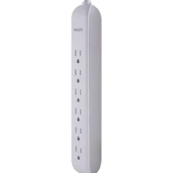 Philips 6-Outlet 4ft. Surge Protector, White