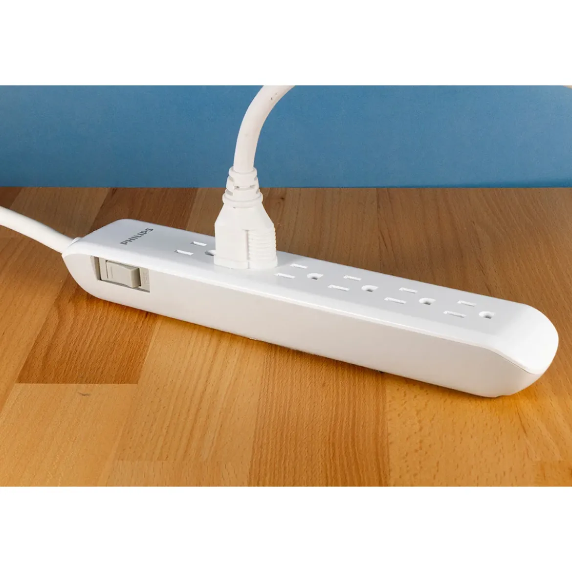 Philips 6-Outlet 4ft. Surge Protector, White
