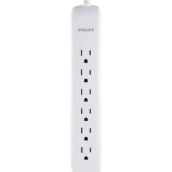 Philips 6-Outlet 4ft. Surge Protector, White