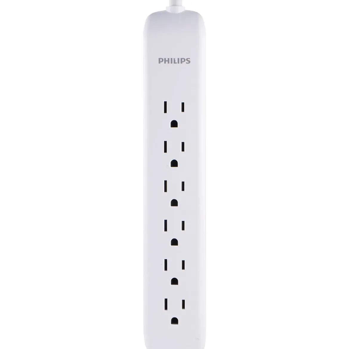 Philips 6-Outlet 4ft. Surge Protector, White
