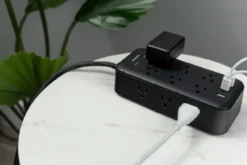 Philips 12-Outlet 8ft. Surge Protector with USB Charging, Black
