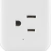 Philips 2-Outlet, 6 ft. USB-Charging Extension Cord, White/Gray
