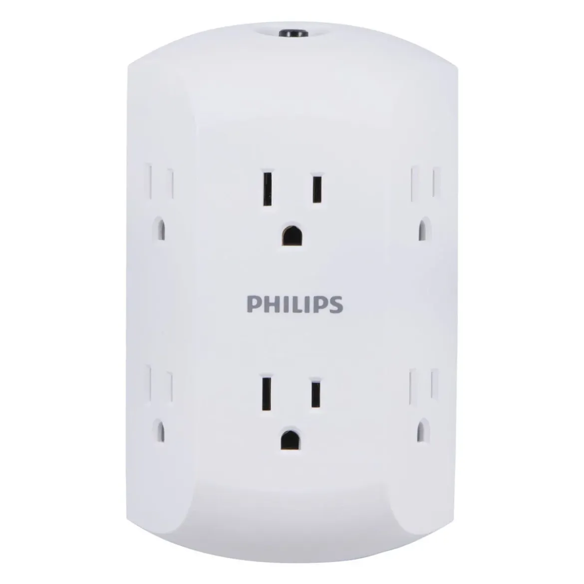 Philips 6-Outlet Wall Tap, White