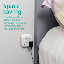 Philips 6-Outlet Wall Tap, White