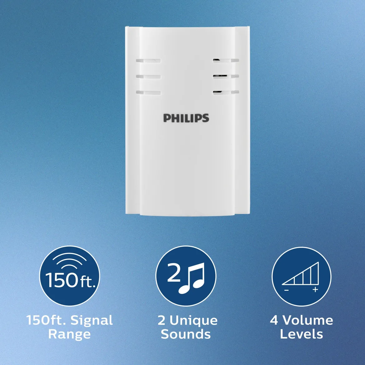 Philips Plug-in 2-Melody Doorbell Kit, White