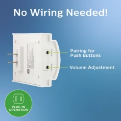 Philips Plug-in 2-Melody Doorbell Kit, White