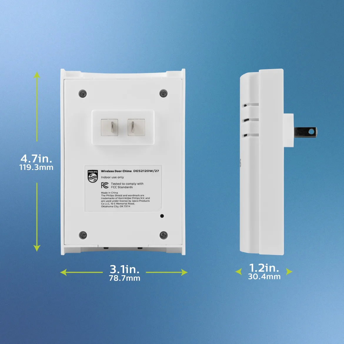 Philips Plug-in 2-Melody Doorbell Kit, White