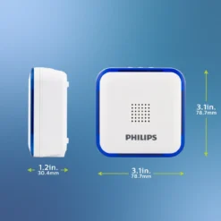 Philips Portable 32-Melody Doorbell Kit, White