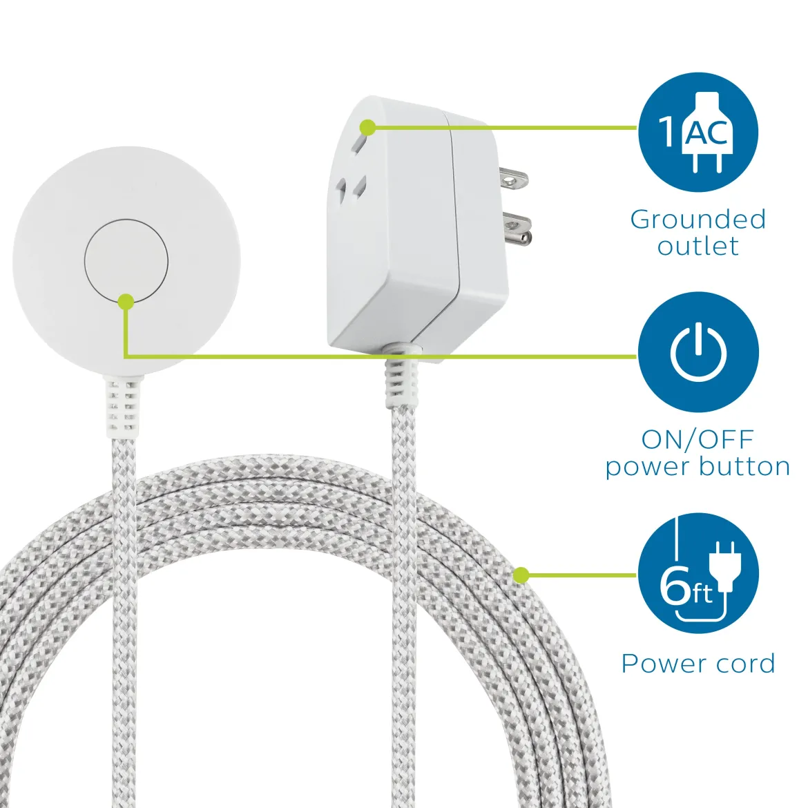 Philips Tabletop Switch with Braided Cord