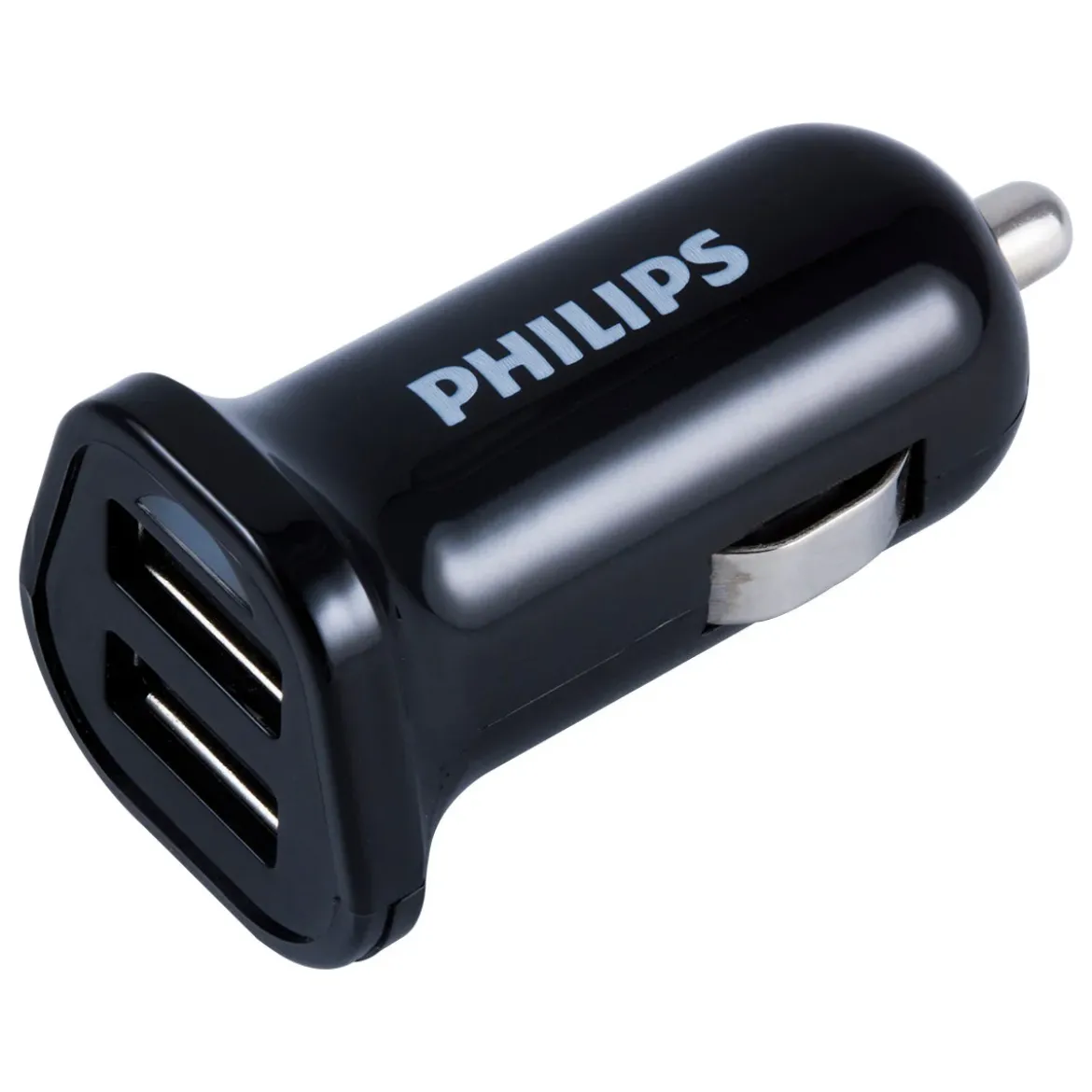Philips 2-USB Car Charger, Black
