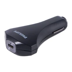 Philips 1-USB Car Charger with USB-C and Power Delivery, Black
