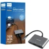Philips USB-C 3-in-1 Multiport Hub With Power Pass-Through, Silver