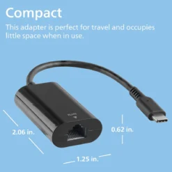 Philips USB-C to Ethernet Adapter, Black