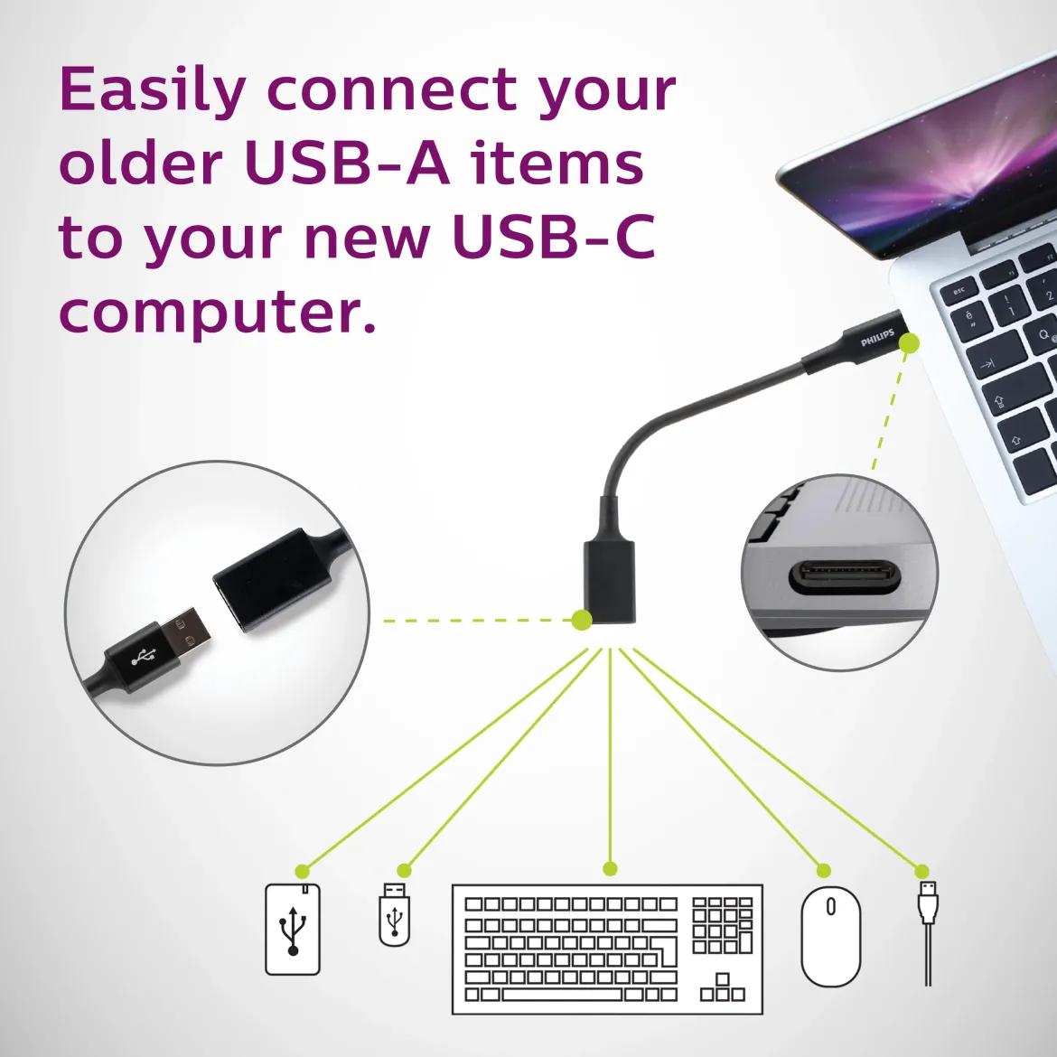 Philips USB-C to USB-A Adapter