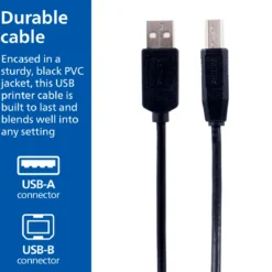 Philips USB 2.0 Device Cable, 6 ft.