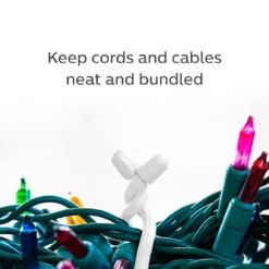 Philips Zip Ties, 7in. 6 Pack, Black and White