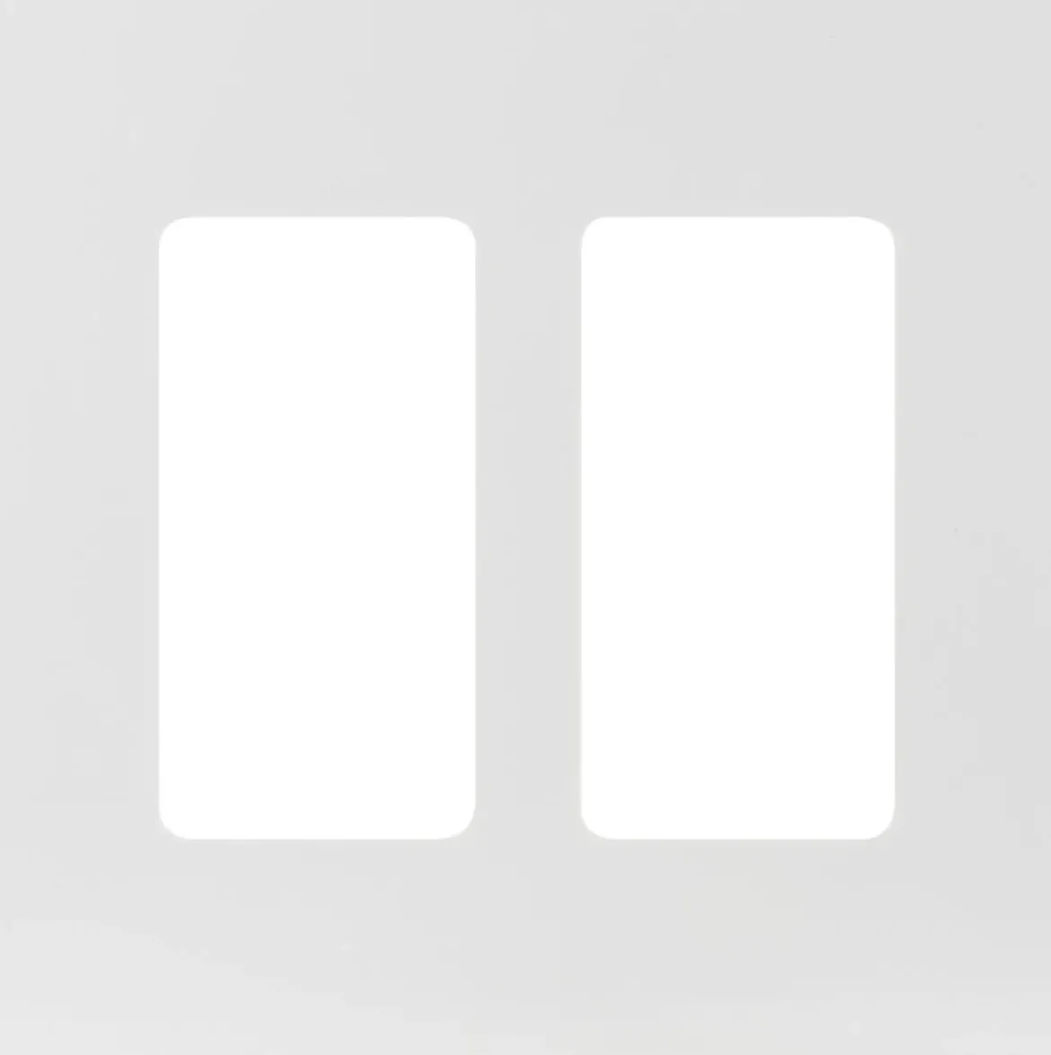 Power Gear Double Rocker Screwless Light Switch Wall Plate, 5 Pack, White