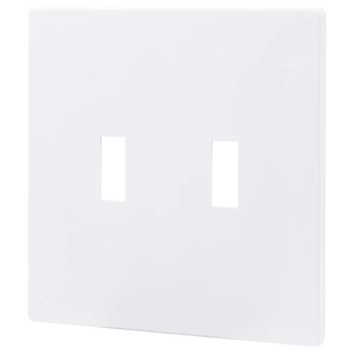 Power Gear Double Toggle Screwless Wall Plate, White, 10 Pack