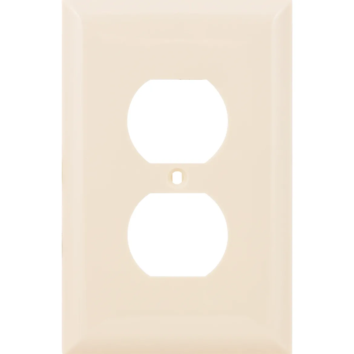 Power Gear Duplex Outlet Receptacle Oversized Wallplate, Light Almond