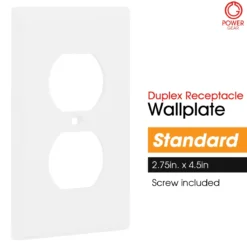 Power Gear Duplex Receptacle Wallplate