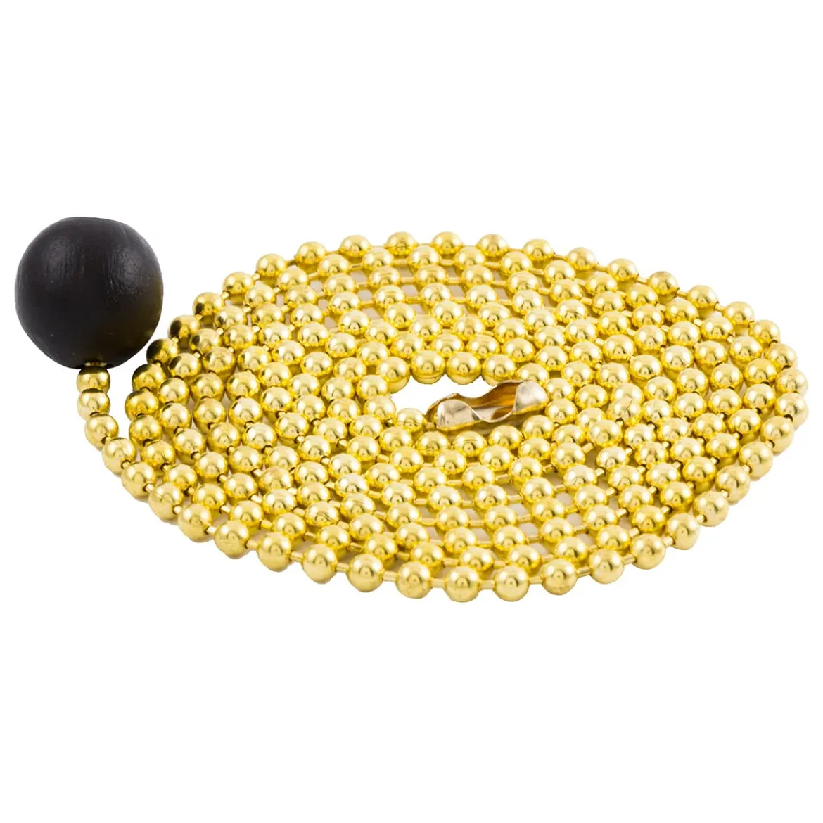 Power Gear 3 ft. Beaded Chain with Wooden Ball, Brass