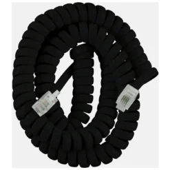 Power Gear 12 ft. Coiled Handset Cord, Black